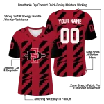 custom san diego state aztecs stripe block red jersey best selling