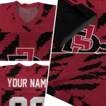 custom san diego state aztecs stripe block red jersey best selling