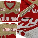 custom san francisco 49ers dripping flames red white jersey best selling