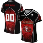 custom san francisco 49ers halftone slant red black jersey best selling