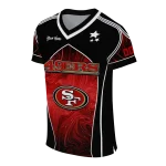 custom san francisco 49ers halftone slant red black jersey best selling