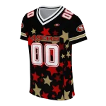 custom san francisco 49ers star cluster black jersey best selling