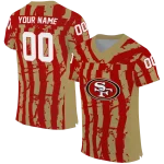 custom san francisco 49ers stripe splatter red jersey best selling