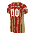 custom san francisco 49ers stripe splatter red jersey best selling