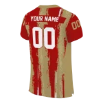 custom san francisco 49ers striped texture red jersey best selling