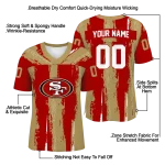custom san francisco 49ers striped texture red jersey best selling