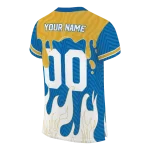 custom san jose state spartans dripping flames blue white jersey best selling