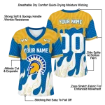 custom san jose state spartans dripping flames blue white jersey best selling