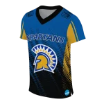 custom san jose state spartans halftone flow blue black jersey best selling