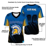 custom san jose state spartans halftone flow blue black jersey best selling