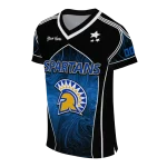 custom san jose state spartans halftone slant blue black jersey best selling
