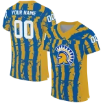 custom san jose state spartans stripe splatter blue jersey best selling