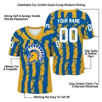 custom san jose state spartans stripe splatter blue jersey best selling