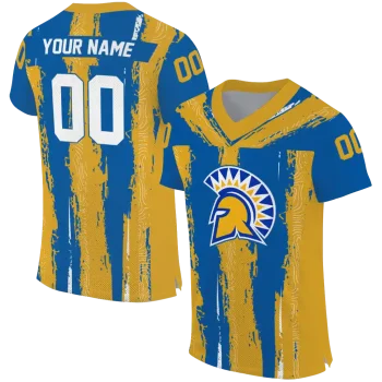 custom san jose state spartans striped texture blue jersey best selling