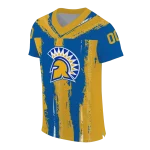 custom san jose state spartans striped texture blue jersey best selling