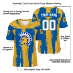 custom san jose state spartans striped texture blue jersey best selling