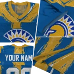 custom san jose state spartans striped texture blue jersey best selling