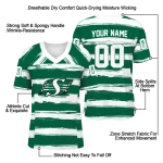 custom saskatchewan roughriders art stripe green jersey best selling