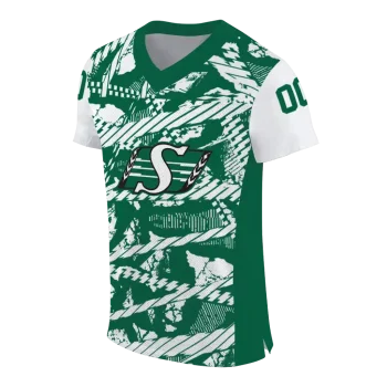custom saskatchewan roughriders camo shatter green jersey fashion forward