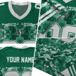 custom saskatchewan roughriders mirrored pattern green jersey best selling