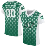 custom saskatchewan roughriders stacked rectangle green jersey best selling