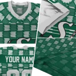 custom saskatchewan roughriders stacked rectangle green jersey best selling