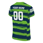 custom seattle seahawks art stripe blue jersey best selling
