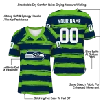 custom seattle seahawks art stripe blue jersey best selling