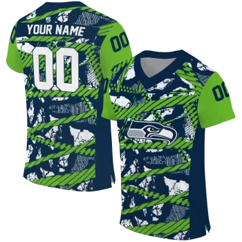 custom seattle seahawks camo shatter blue jersey best selling