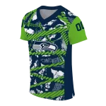 custom seattle seahawks camo shatter blue jersey best selling