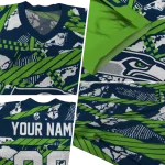 custom seattle seahawks camo shatter blue jersey best selling