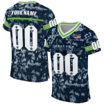 custom seattle seahawks camouflage abstract blue jersey best selling