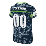 custom seattle seahawks camouflage abstract blue jersey best selling
