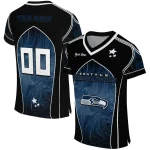 custom seattle seahawks halftone slant blue black jersey best selling