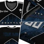 custom seattle seahawks halftone slant blue black jersey best selling