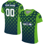 custom seattle seahawks stacked rectangle blue jersey best selling