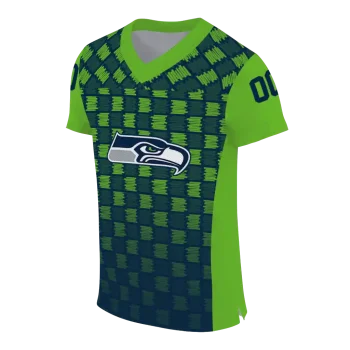 custom seattle seahawks stacked rectangle blue jersey fashion forward