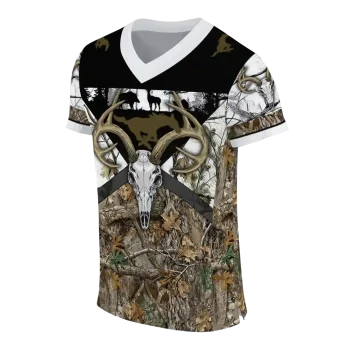 custom smu mustangs antler skull camouflage hunting jersey fashion forward