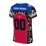 custom smu mustangs brushstroke xs red black jersey best selling