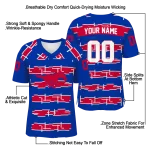 custom smu mustangs layered grids blue jersey best selling