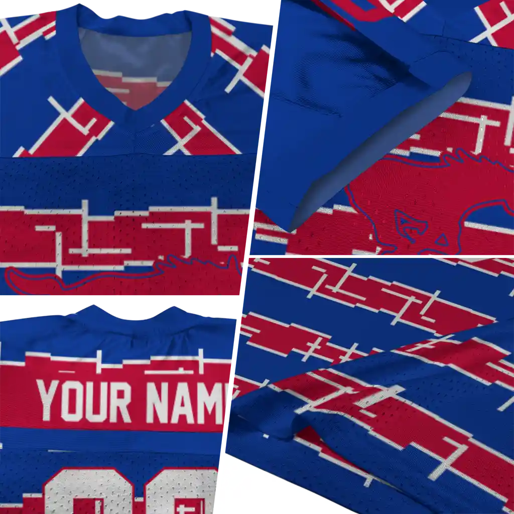 custom smu mustangs layered grids blue jersey new arrival custom smu mustangs layered grids blue jersey new arrival