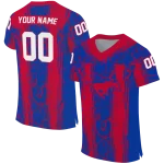 custom smu mustangs rugged stripes blue jersey best selling