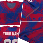 custom smu mustangs rugged stripes blue jersey best selling