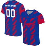 custom smu mustangs stripe block blue jersey best selling
