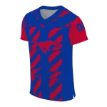 custom smu mustangs stripe block blue jersey best selling