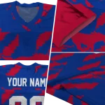 custom smu mustangs stripe block blue jersey best selling