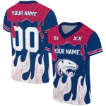 custom south alabama jaguars dripping flames blue white jersey best selling