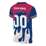 custom south alabama jaguars dripping flames blue white jersey best selling