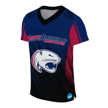 custom south alabama jaguars halftone flow blue black jersey fashion forward