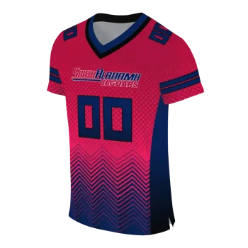 custom south alabama jaguars halftone sweep red black jersey fashion forward